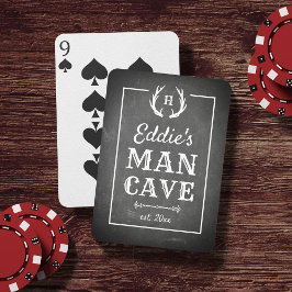 Rustisch Chalkboard | Speciaal Man Cave Pokerkaarten