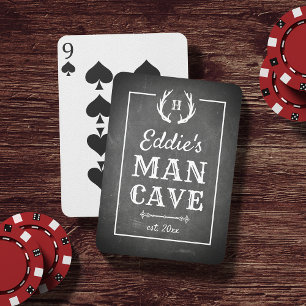 Rustisch Chalkboard   Speciaal Man Cave Pokerkaarten