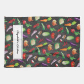 Rustisch Chalkboard | Verse groenten Theedoek (Horizontaal)