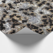 Rustisch Cheetah-afdrukontwerp Cadeaupapier (Hoek)