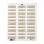 Rustisch Chic Ivory Burlap Lace Ribbon Etiket (Full Sheet)