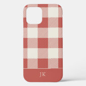 Rustisch Chic Red Pset Monogram Case-Mate iPhone Case (Achterkant)