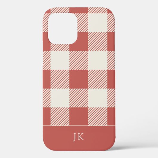 Rustisch Chic Red Pset Monogram Case-Mate iPhone Case (Achterkant)