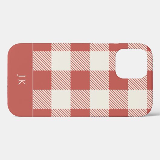 Rustisch Chic Red Pset Monogram Case-Mate iPhone Case (Achterkant (horizontaal))