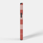 Rustisch Chic Red Pset Monogram iPhone Hoesje (Rechterkant)