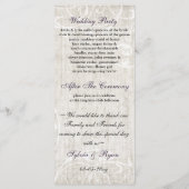 Rustisch Chinees Paars  Roos bruiloft Programmakaart (Achterkant)