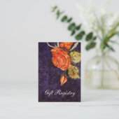 Rustisch Chinees Paars  Roos bruiloft Visitekaartje (Staand voorkant)
