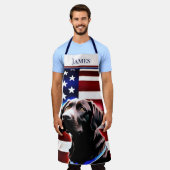 Rustisch chocolade Lab op vlag Schort (Gedragen)