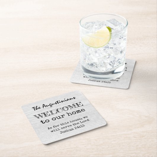 Rustisch Christelijk WELCOME Kartonnen Onderzetters (Insitu)