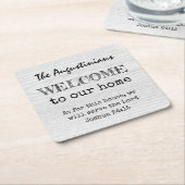 Rustisch Christelijk WELCOME Kartonnen Onderzetters (Schuin)