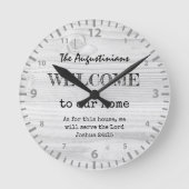 Rustisch Christelijk WELCOME Ronde Klok (Voorkant)