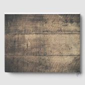 Rustisch country wood Love Rope Wedding Guestbook Gastenboek (Achterkant)