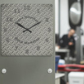 Rustisch Diamond Bord Faux Metal Lug Pattern Vierkante Klok