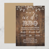 Rustisch doen we BBQ-koppels douchen Kaart (Voorkant / Achterkant)