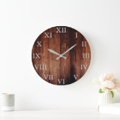 Rustisch  donker hout Romeinse cijfers persoonlijk Grote Klok (Huis)