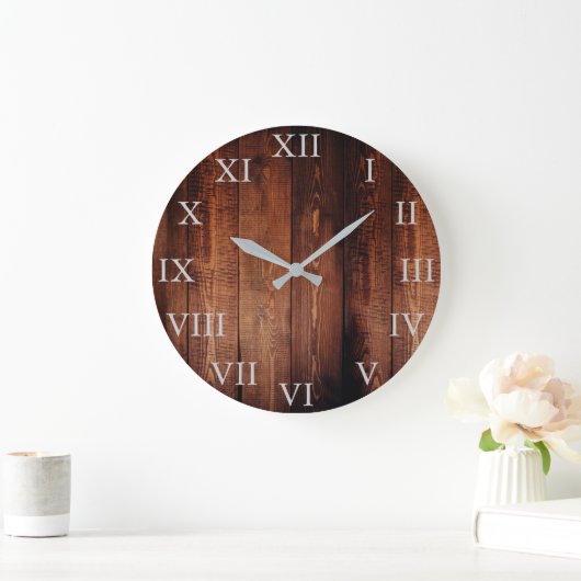 Rustisch  donker hout Romeinse cijfers persoonlijk Grote Klok (Huis)