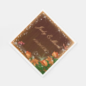 Rustisch donkerhouten vlinderwoudpapier servet (Hoek)