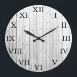 Rustisch  drift wood Roman getallen Grote Klok<br><div class="desc">Robuuste,   drift-wandklok met grote Romeinse cijfers.</div>