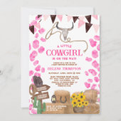 Rustisch een klein gezellig baby shower voor weste kaart (Voorkant)