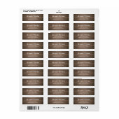 Rustisch Elegant het Etiket van het Adres van de T (Full Sheet)