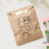 Rustisch | Elegant Script | LAGE GROEI | Weddensch Bedankzakje (Gezegeld)