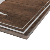 Rustisch en elegant Monogram Faux Hout Snijplank (Hoek)