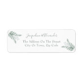 Rustisch Eucalyptus Calligrafie Weddenschap Label (Voorkant)