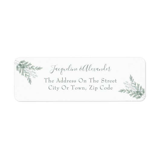 Rustisch Eucalyptus Calligrafie Weddenschap Label (Voorkant)