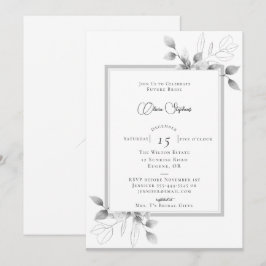 Rustisch Eucalyptus Calligraphy Winter Vrijgezelle Kaart