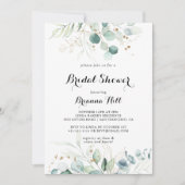 Rustisch Eucalyptus Gold Calligraphy Vrijgezellenf Kaart (Voorkant)