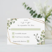 Rustisch Eucalyptus & Gold Lijst op RSVP V2 (Staand voorkant)