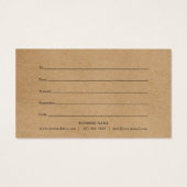 Rustisch Eucalyptus Leaves Cadeaucertificaat Visitekaartje (Achterkant)