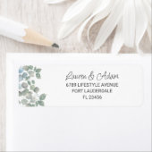 Rustisch Eucalyptus Sage Green Address Label (Insitu)