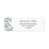 Rustisch Eucalyptus Sage Green Address Label (Voorkant)