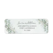Rustisch Eucalyptus Sage Green Address Label (Voorkant)