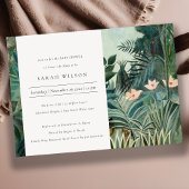 Rustisch Exotic Tropical Forest Baby shower Invite Bedankkaart