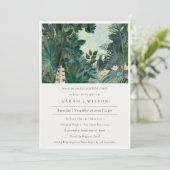Rustisch Exotic Tropical Forest Verloving Invite Bedankkaart (Staand voorkant)