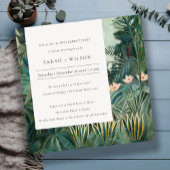 Rustisch Exotic Tropical Forest Verloving Invite Bedankkaart