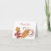 Rustisch 'Falling Leaves Wedding'-script Bedankkaart (Voorkant)