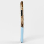 Rustisch faux-hout: naam bruin en blauw Case-Mate iPhone case (Achterkant/rechts)