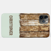 Rustisch faux-hout: naam bruin en groen Case-Mate iPhone case (Achterkant (horizontaal))