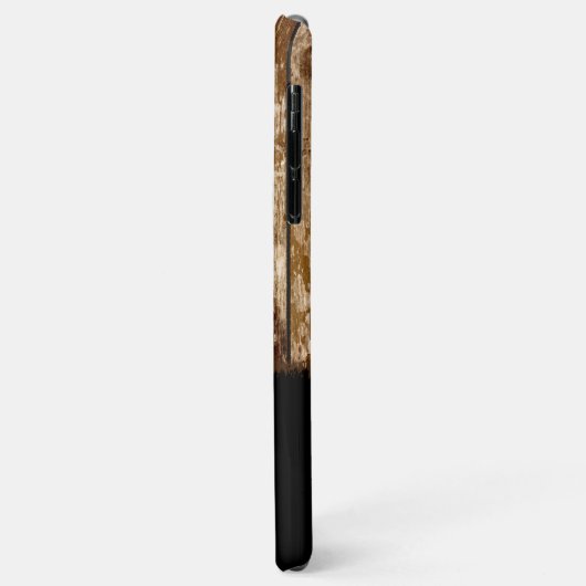 Rustisch faux-hout: naam bruin zwart Case-Mate iPhone case (Achterkant/links)