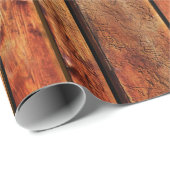 Rustisch Faux  houten verpakkingspapier Cadeaupapier (Rol Hoek)
