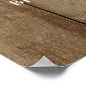 Rustisch Faux Wood Welkom in Vrijgezellenfeest Poster (Hoek)