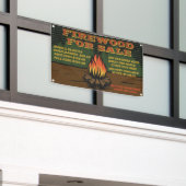 Rustisch Firewood personaliseren voor verkoop bund Spandoek (Buitenkant Gebouw)