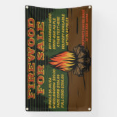 Rustisch Firewood personaliseren voor verkoop bund Spandoek (Verticaal)