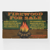 Rustisch Firewood personaliseren voor verkoop bund Spandoek (Horizontaal)
