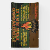 Rustisch Firewood personaliseren voor verkoop bund Spandoek (Verticaal)