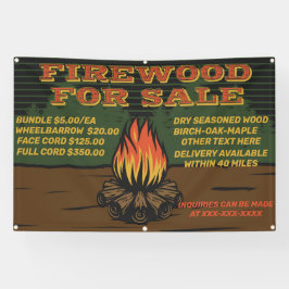 Rustisch Firewood personaliseren voor verkoop bund Spandoek