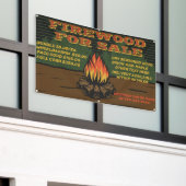 Rustisch Firewood personaliseren voor verkoop bund Spandoek (Buitenkant Gebouw)